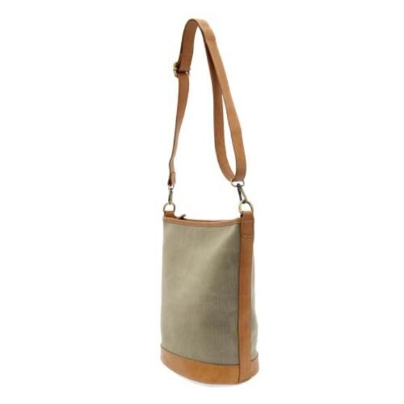 6136 Fashion Purse Bucket Canvas Bag Hand Bag - Khaki